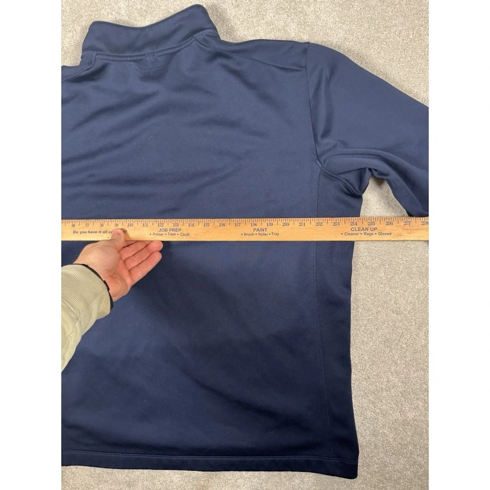 NikeGolf Tour Performance Blue XL Long Sleeve 1/4 Zip Dri Fit Mock Active Pocket